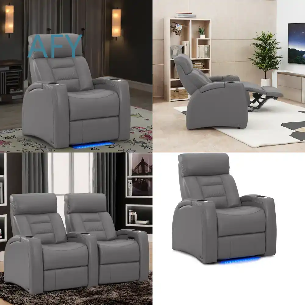 Home Cinema Lg - Moderner Luxus-Kinosessel aus Echtleder mit Elektrischer