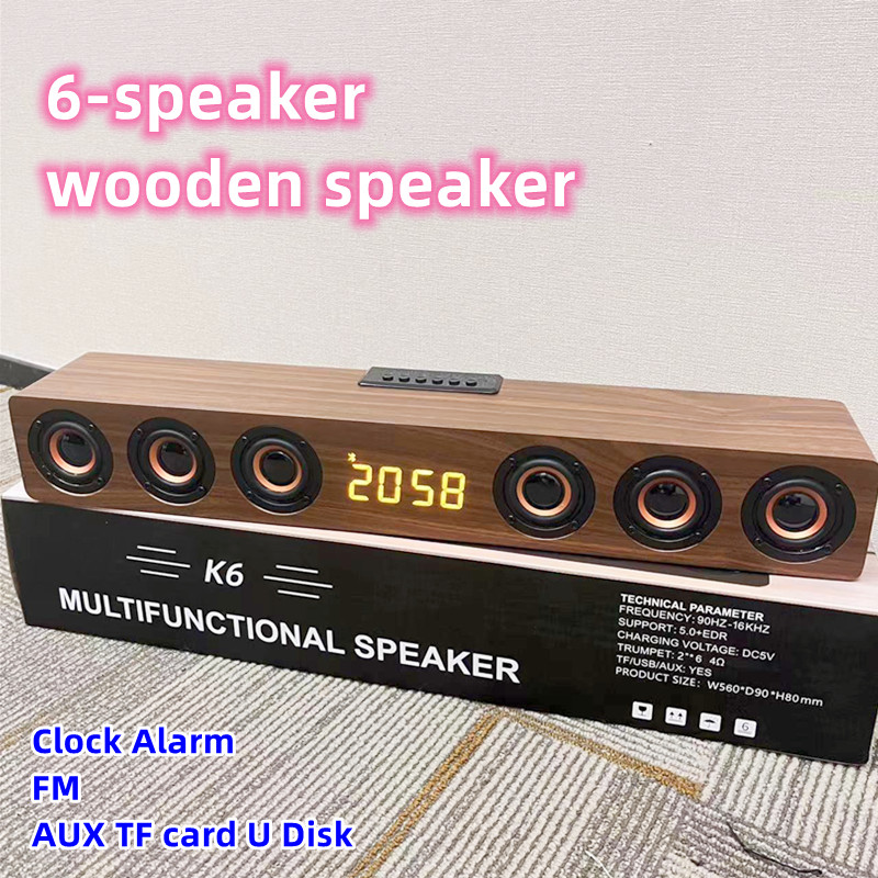 Home Cinema Lg - 6-Lautsprecher Holz-Bluetooth-Lautsprecher Soundbar TV Echo Wand