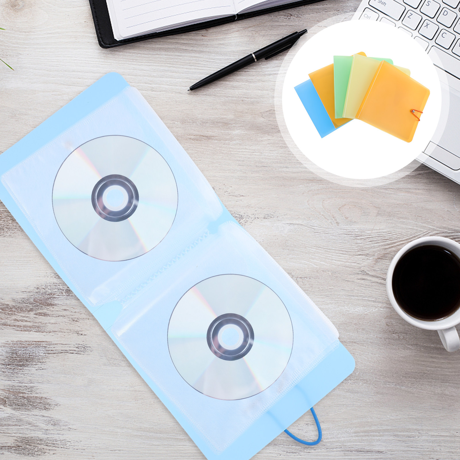 Home Cinema Dvd - 5 Stück CD-DVD-Aufbewahrungsbinder mit 12 Fächern,