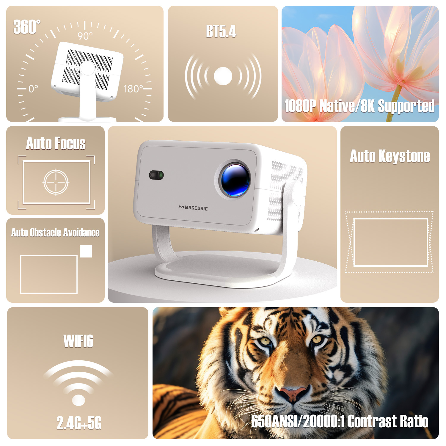Magcubic 8K L018 Projektor 650 – Home Cinema Setup Bewertung und Preis