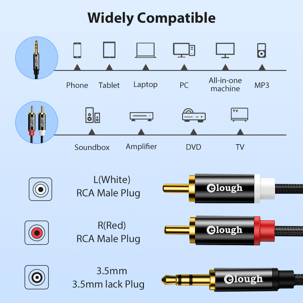 Elough RCA Kabel AUX RCA Lauts – Klipsch Home Cinema Bewertung und Preis